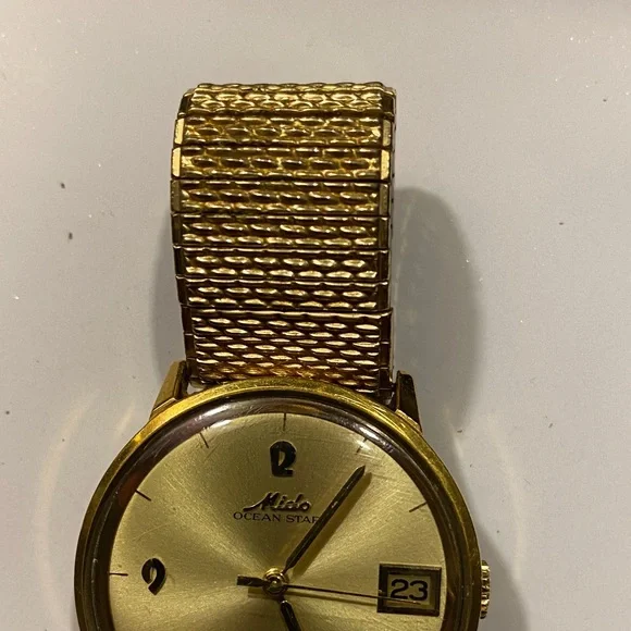 Mido Gold Watch with Mesh Band - Picture 3 of 7
